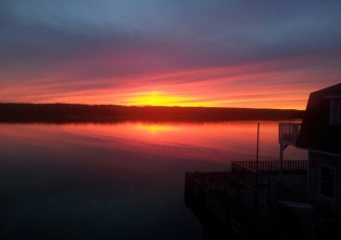Spectacular Sunsets as experienced on our Licensed Waterfront Patio