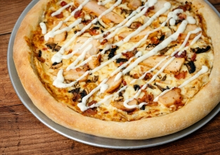 Chicken-Bacon-Ranch Pizza