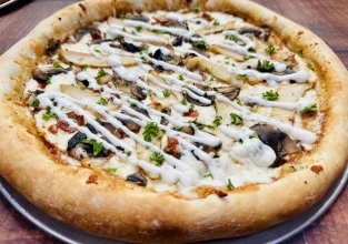 Chicken-Bacon-Ranch Pizza